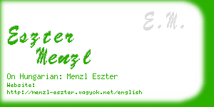 eszter menzl business card